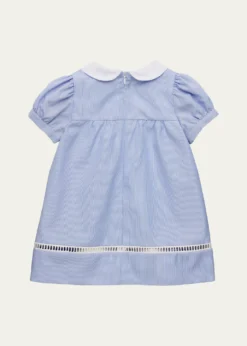Florence EisemanGirl's Flower Embroidered Pincord Dress, Size 6M-24M