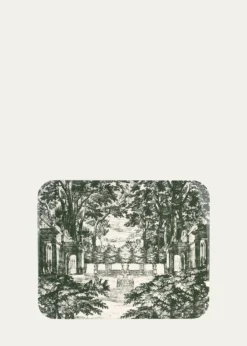 FornasettiTray 48X60cm - Giardino Settecentesco Green Ivory