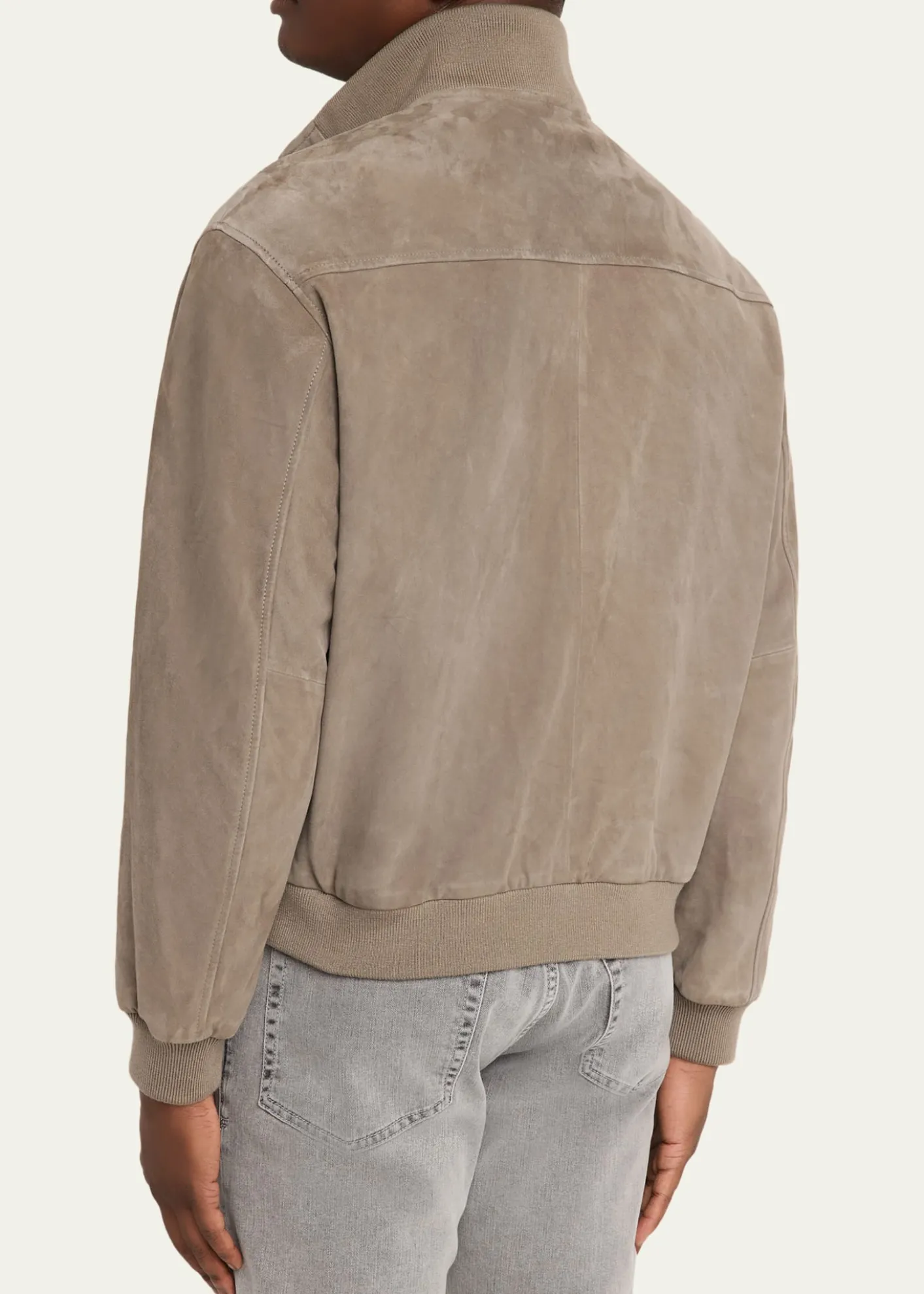 FRAMEMen's Rib Collar Suede Jacket