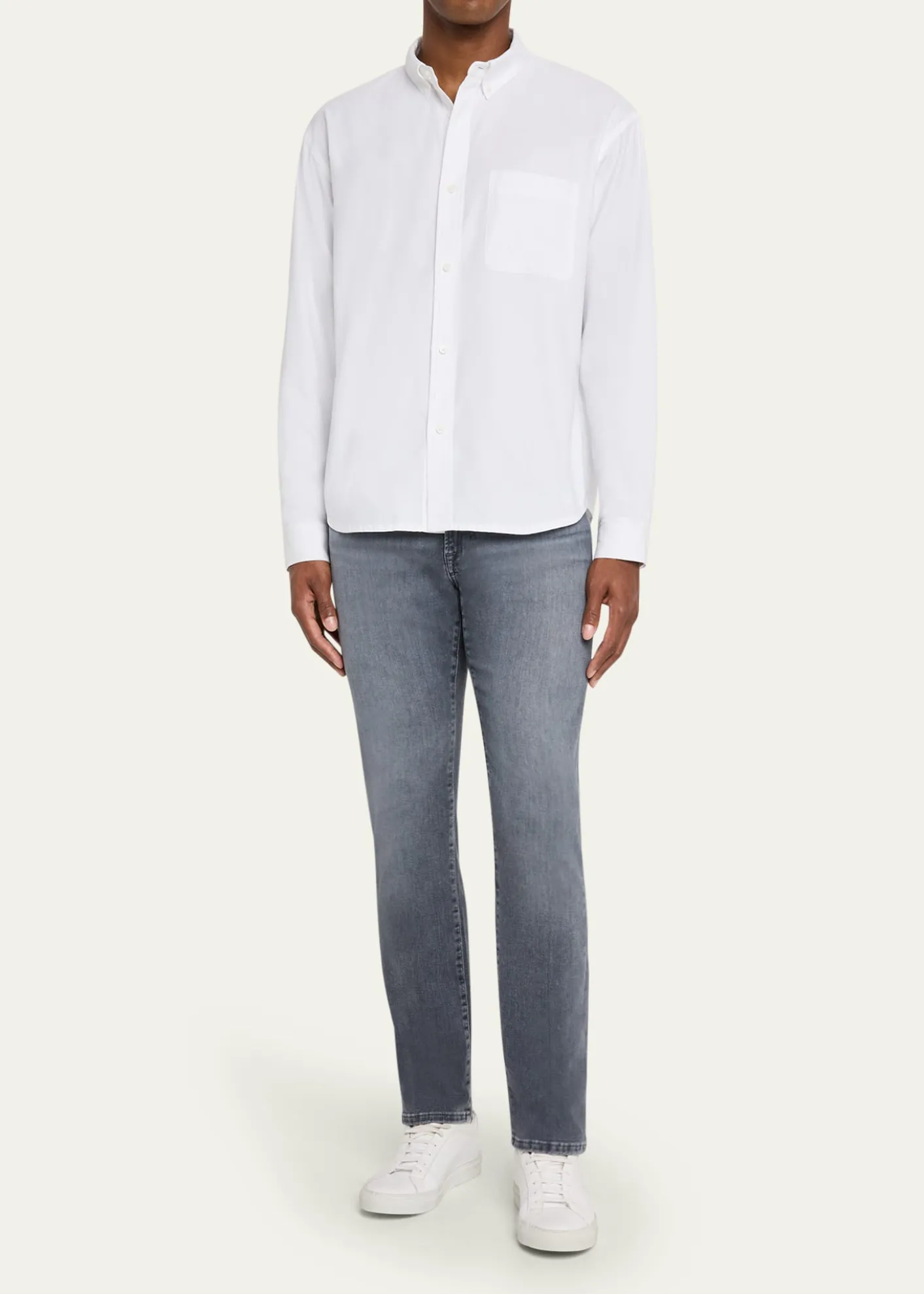 FRAMEMen's Button-Collar Cotton Oxford Sport Shirt