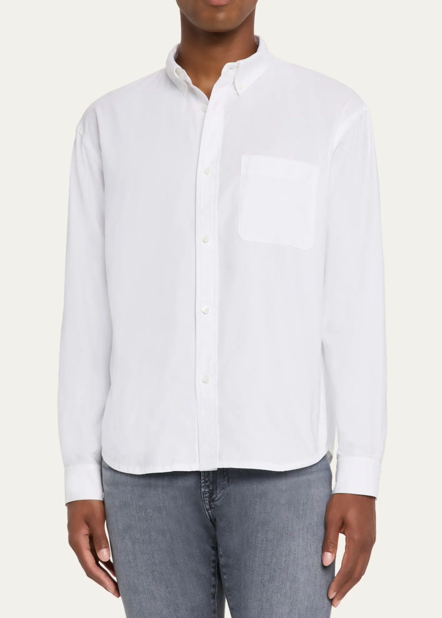 FRAMEMen's Button-Collar Cotton Oxford Sport Shirt