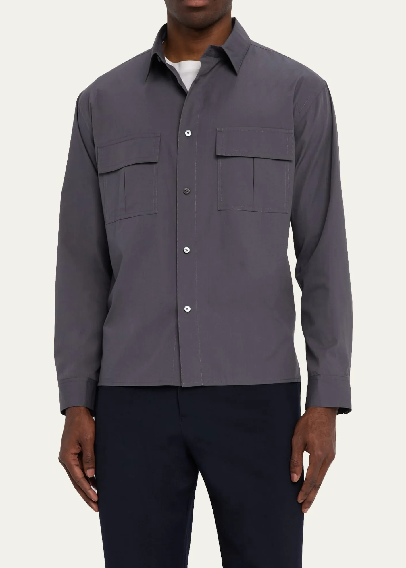 FRAMEMen's Multi-Pocket Button-Down Shirt