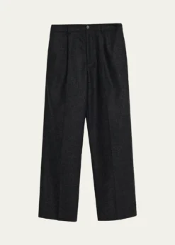 FRAMEMen's Pinstripe Wide Leg Trousers
