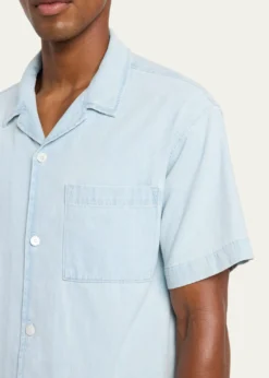 FRAMEMen's Short-Sleeve Camp Collar Shirt