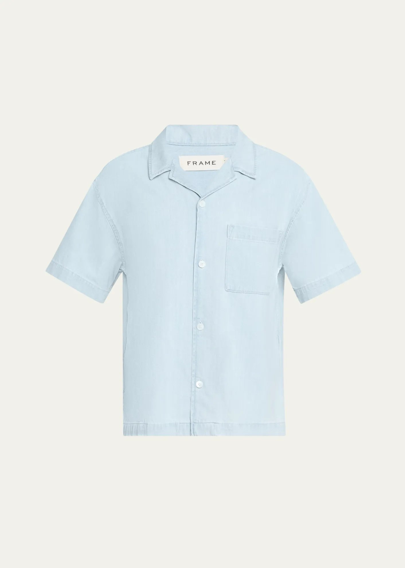 FRAMEMen's Short-Sleeve Camp Collar Shirt