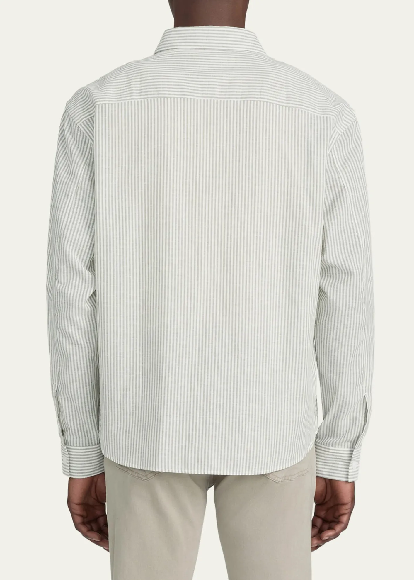 FRAMEMen's Striped Tencel-Blend Button-Down Shirt