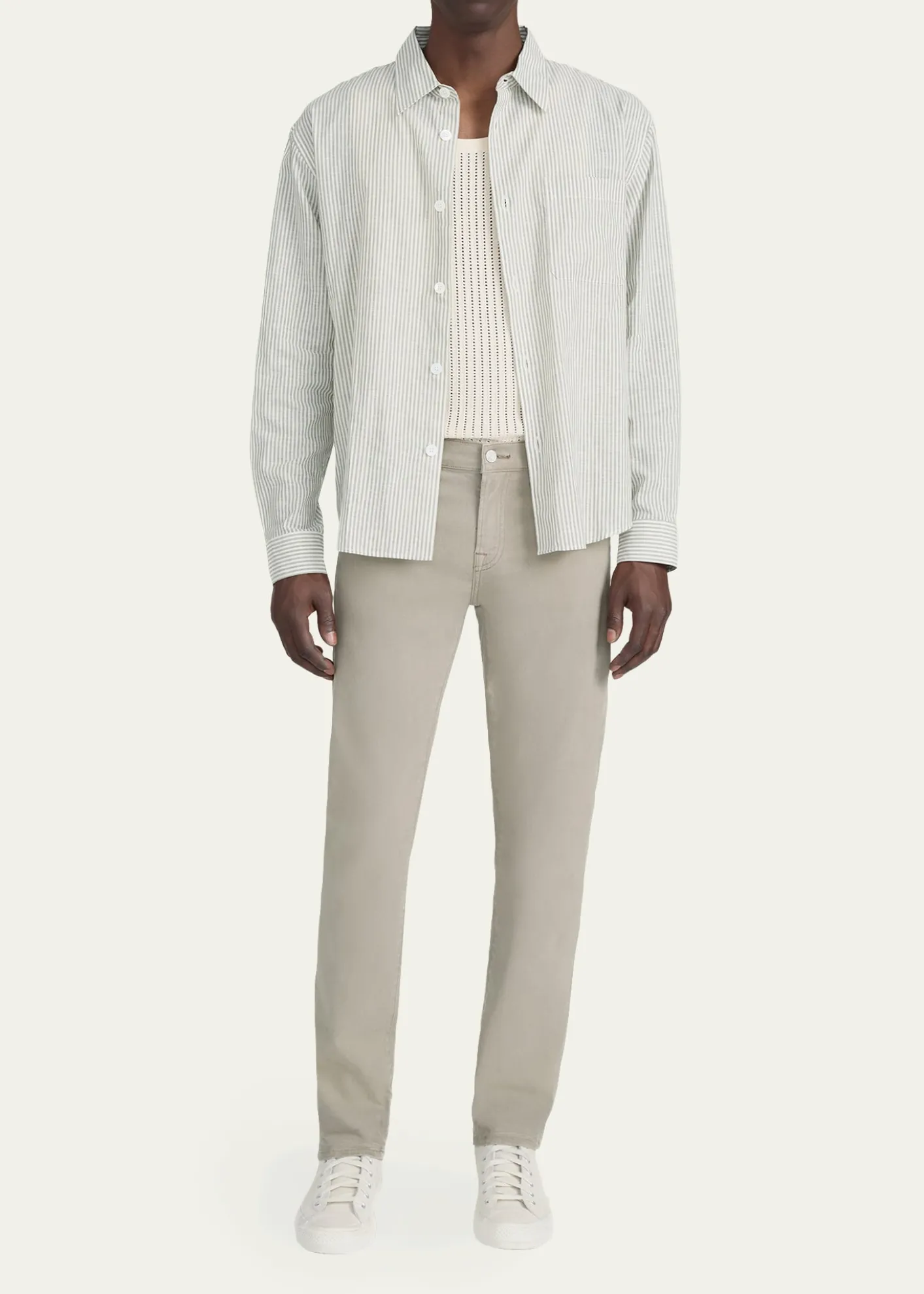 FRAMEMen's Striped Tencel-Blend Button-Down Shirt