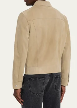 FRAMEMen's Suede Trucker Jacket