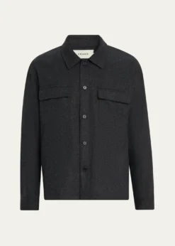 FRAMEMen's Wool-Blend Two-Pocket Overshirt
