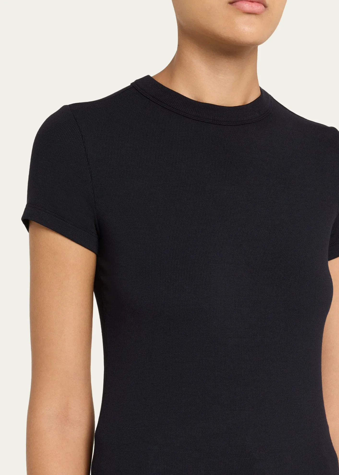 FRAMERibbed Crewneck Baby Tee