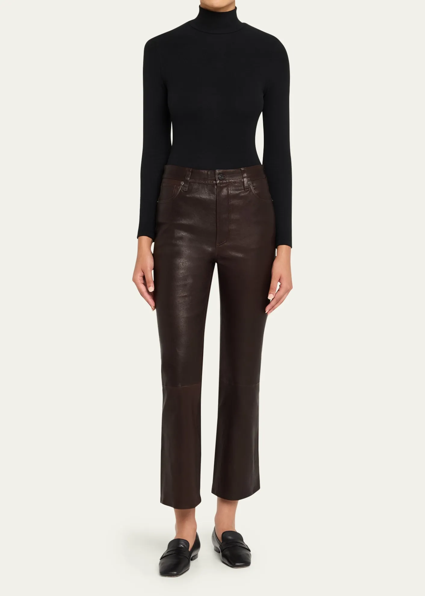 FRAMERibbed Turtleneck Top