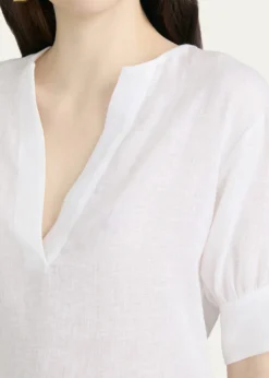 FRAMEThe Linen V-Neck Top
