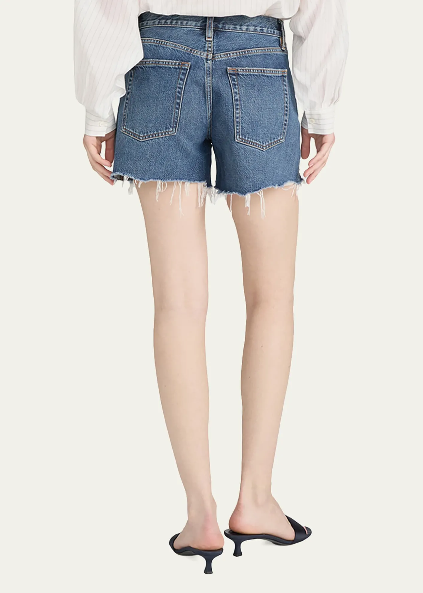 FRAMEThe Long Hand Denim Shorts