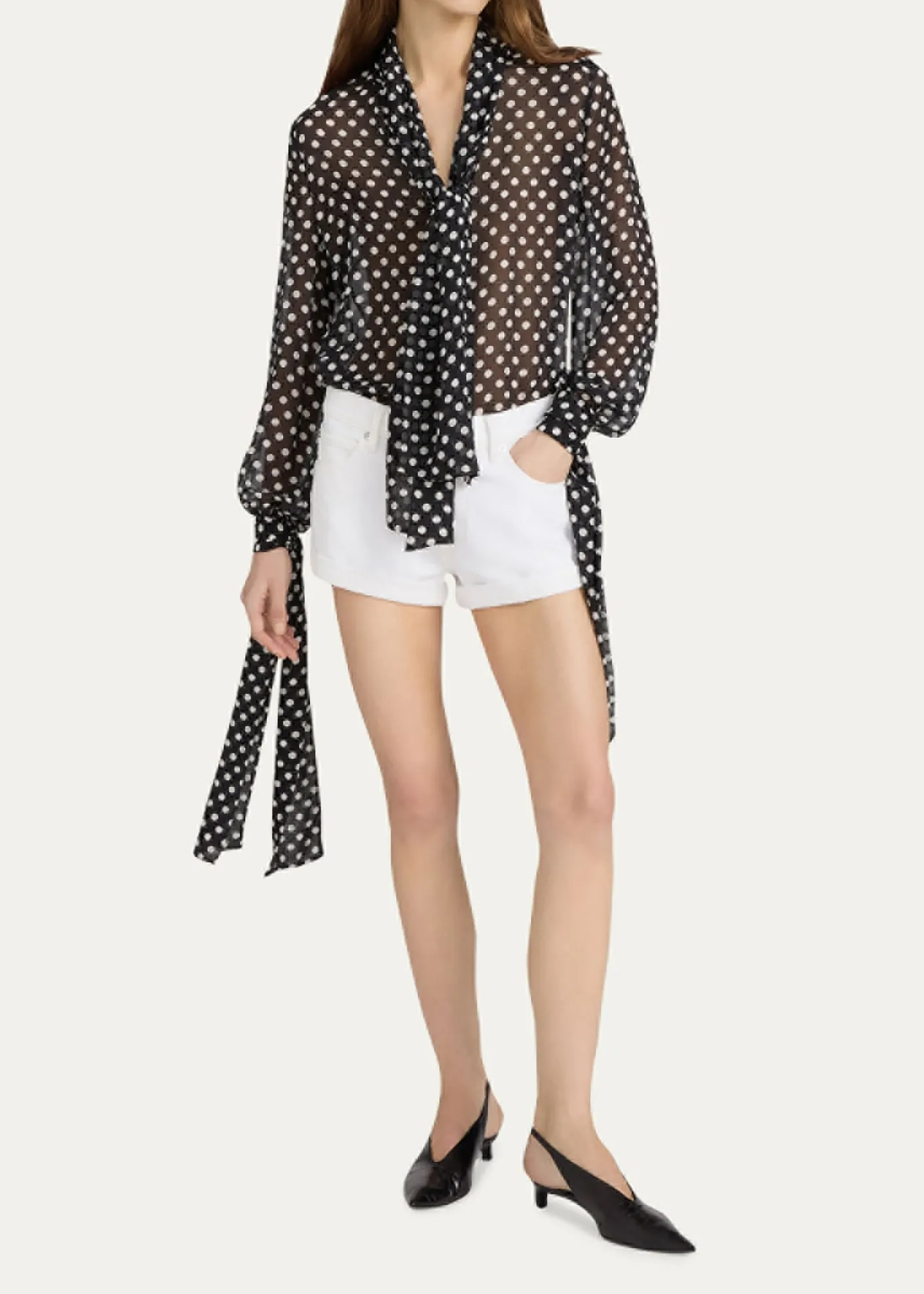 FRAMEThe Nouvelle Polka Dot Blouse