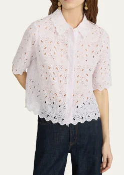 FRAMEThe Paisley Eyelet Shirt
