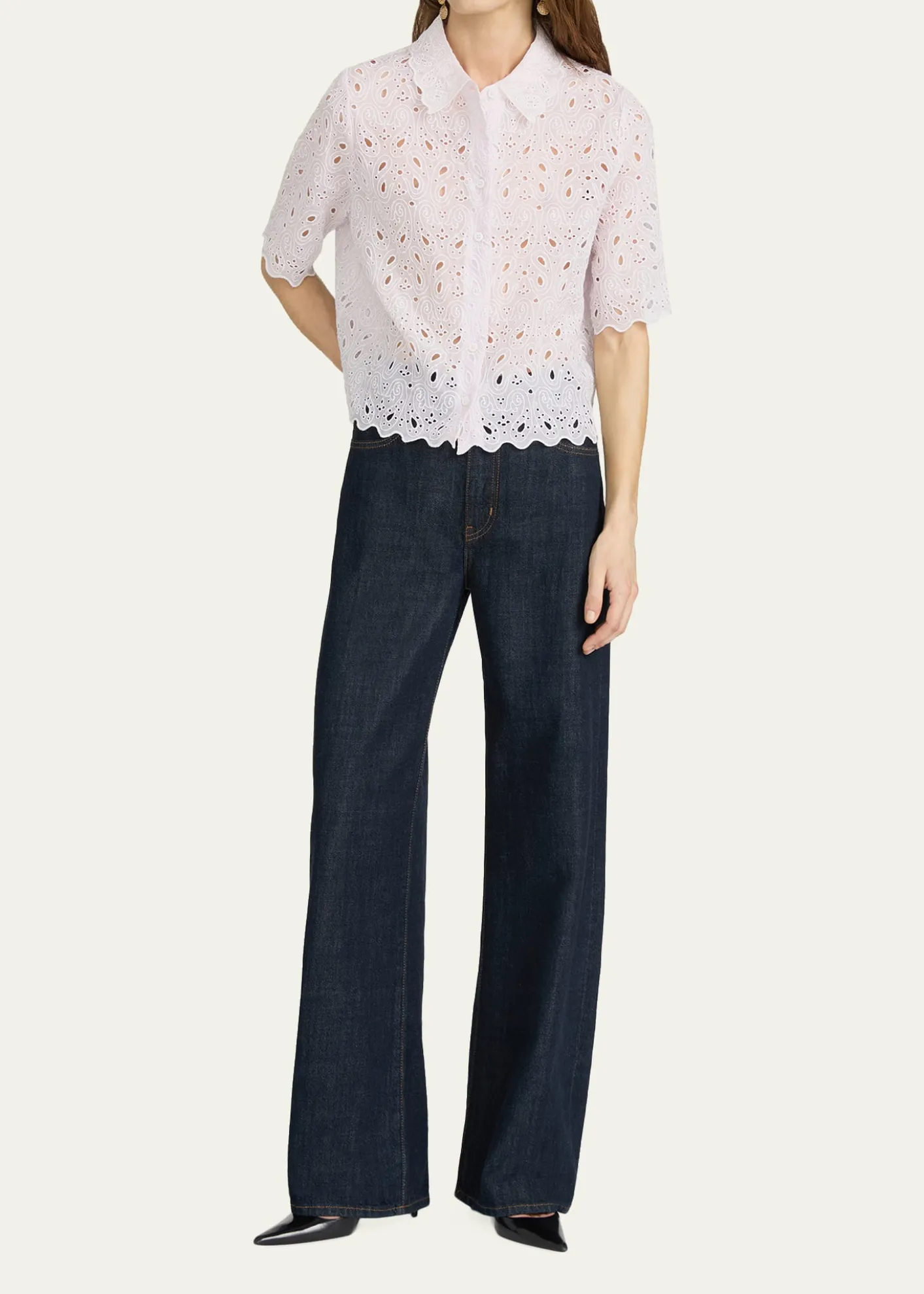 FRAMEThe Paisley Eyelet Shirt