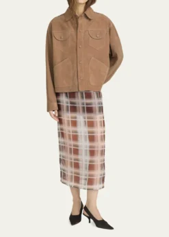 FRAMEThe Plaid Organza Skirt