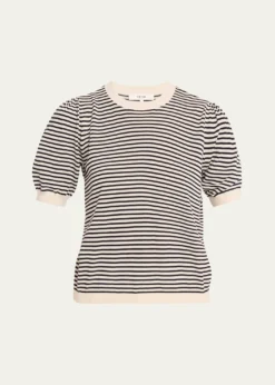 FRAMEThe Striped Gather Sweater