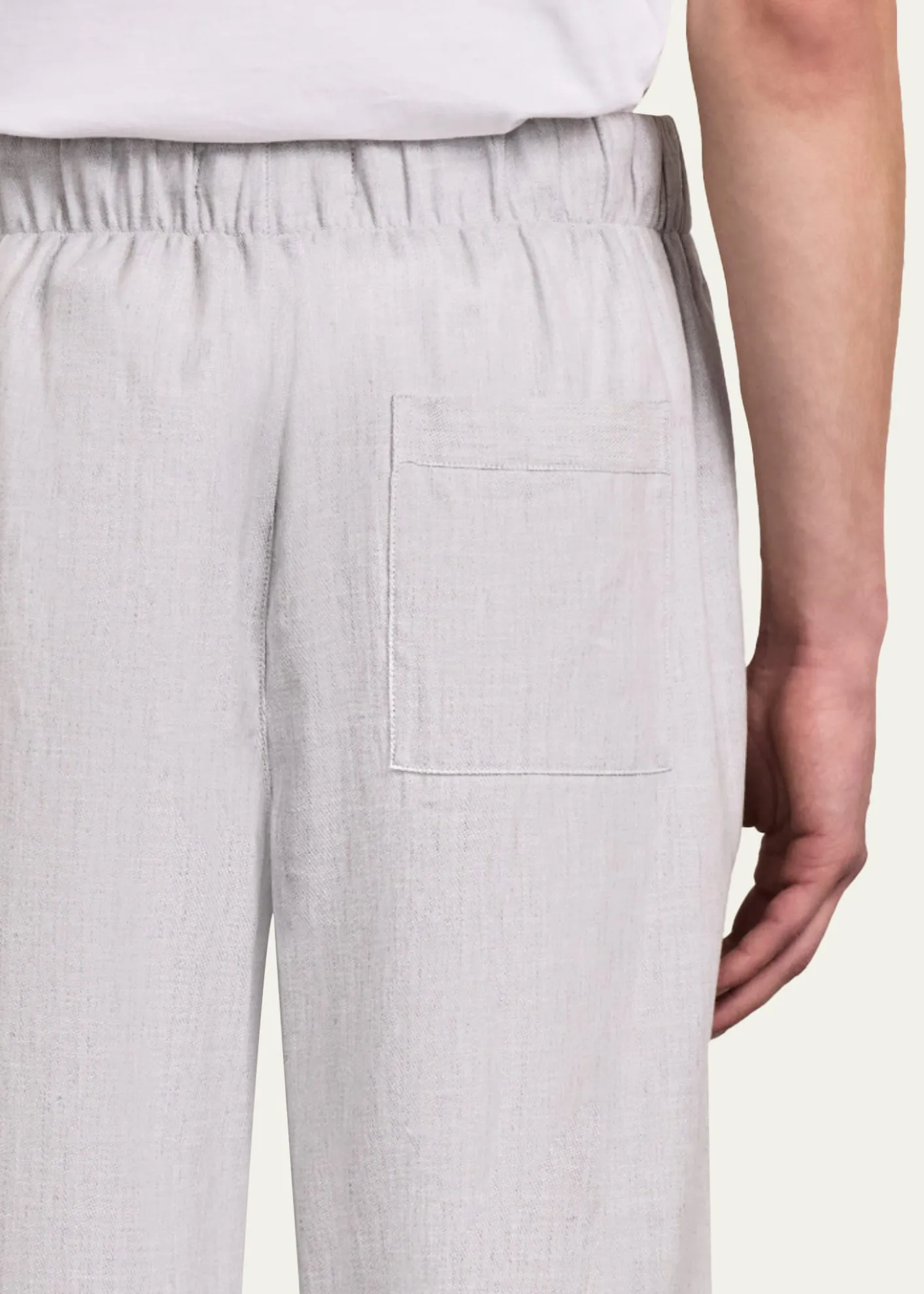 Frescobol CariocaMen's Oscar Linen & Cotton Drawstring Trousers