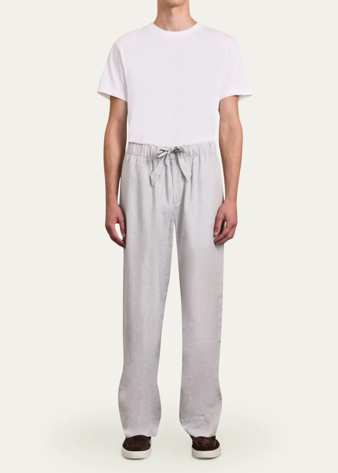 Frescobol CariocaMen's Oscar Linen & Cotton Drawstring Trousers