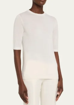 Gabriela HearstBrunner Short-Sleeve Cashmere-Silk T-Shirt