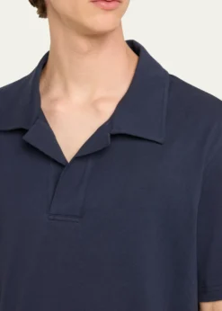 Gabriela HearstMen's Jaime Cotton Jersey Polo Shirt