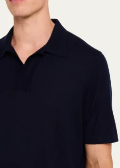 Gabriela HearstMen's Stendhal Cashmere Knit Polo Shirt