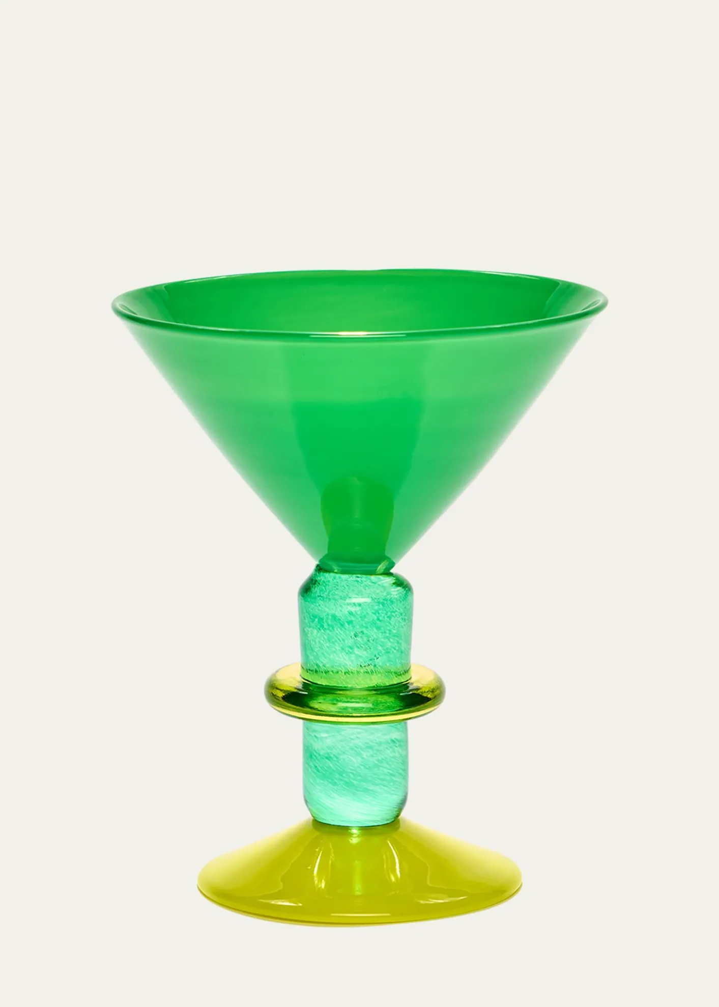 Gather GlassHand-Blown Miami Martini Glasses