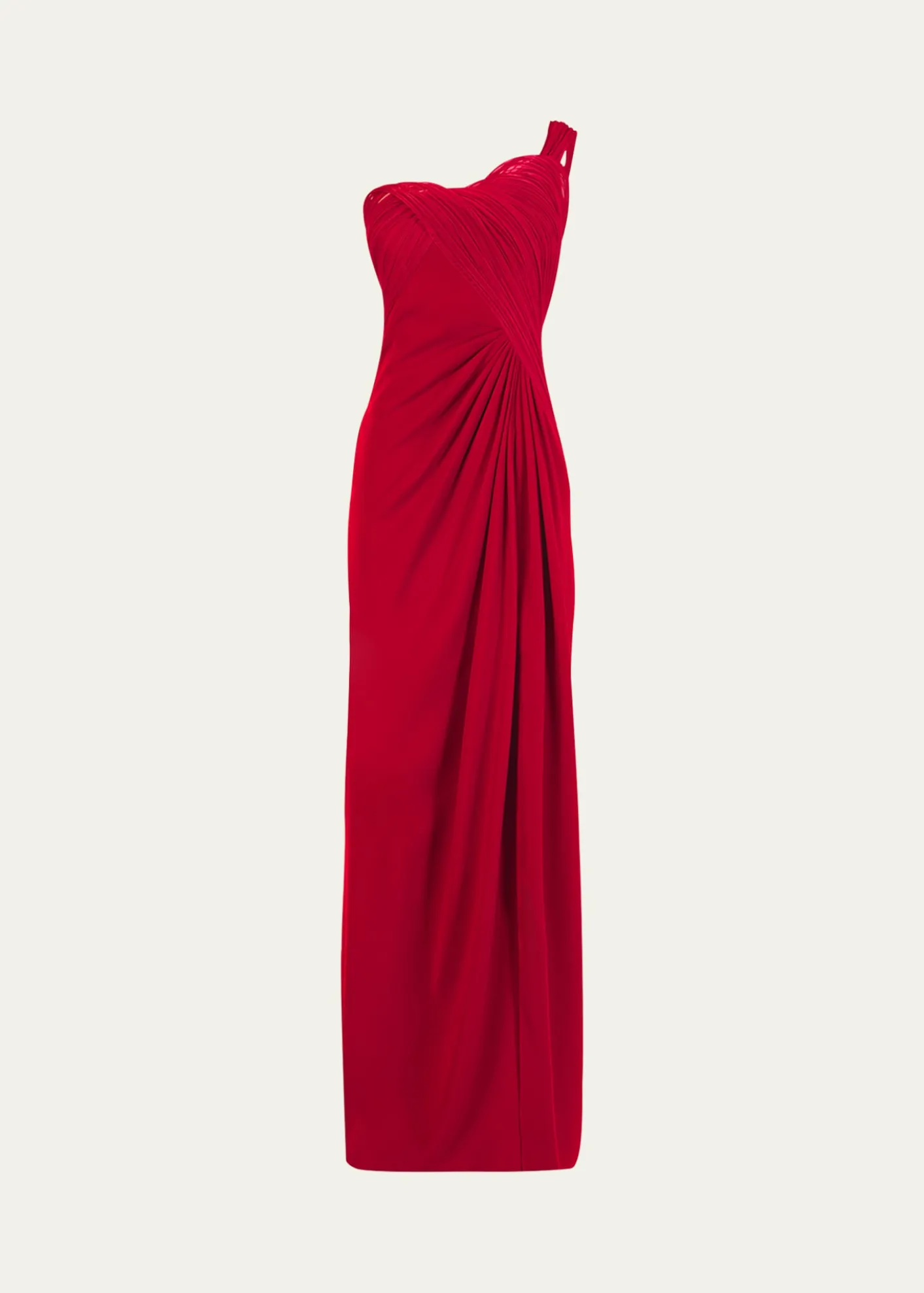 Gaurav GuptaErytheia Sculpted One-Shoulder Column Gown