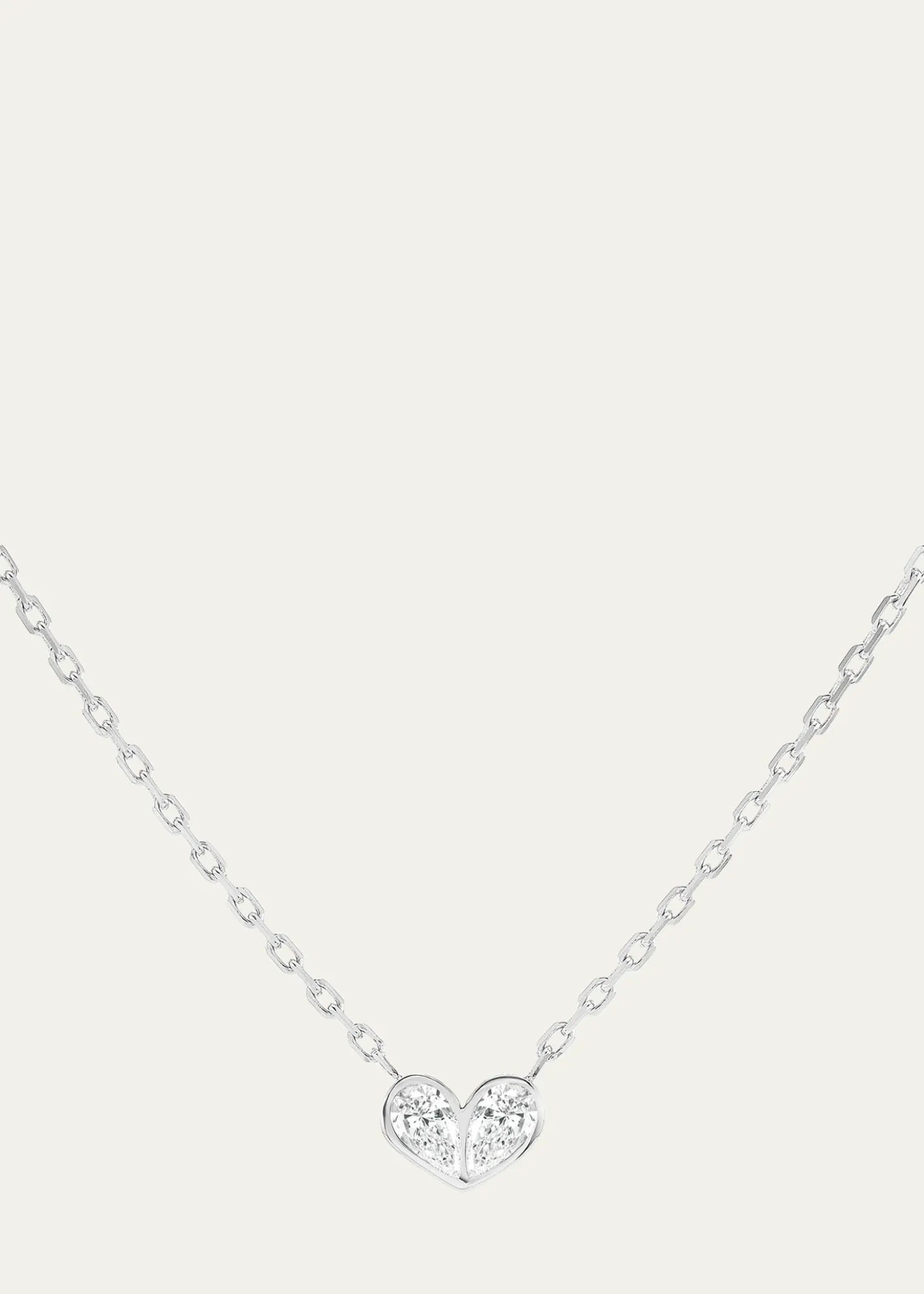 Gemella JewelsSweetheart 18K White Gold and Diamond Necklace, 16"