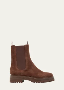 Gianvito RossiChester Suede Lug-Sole Chelsea Ankle Boots