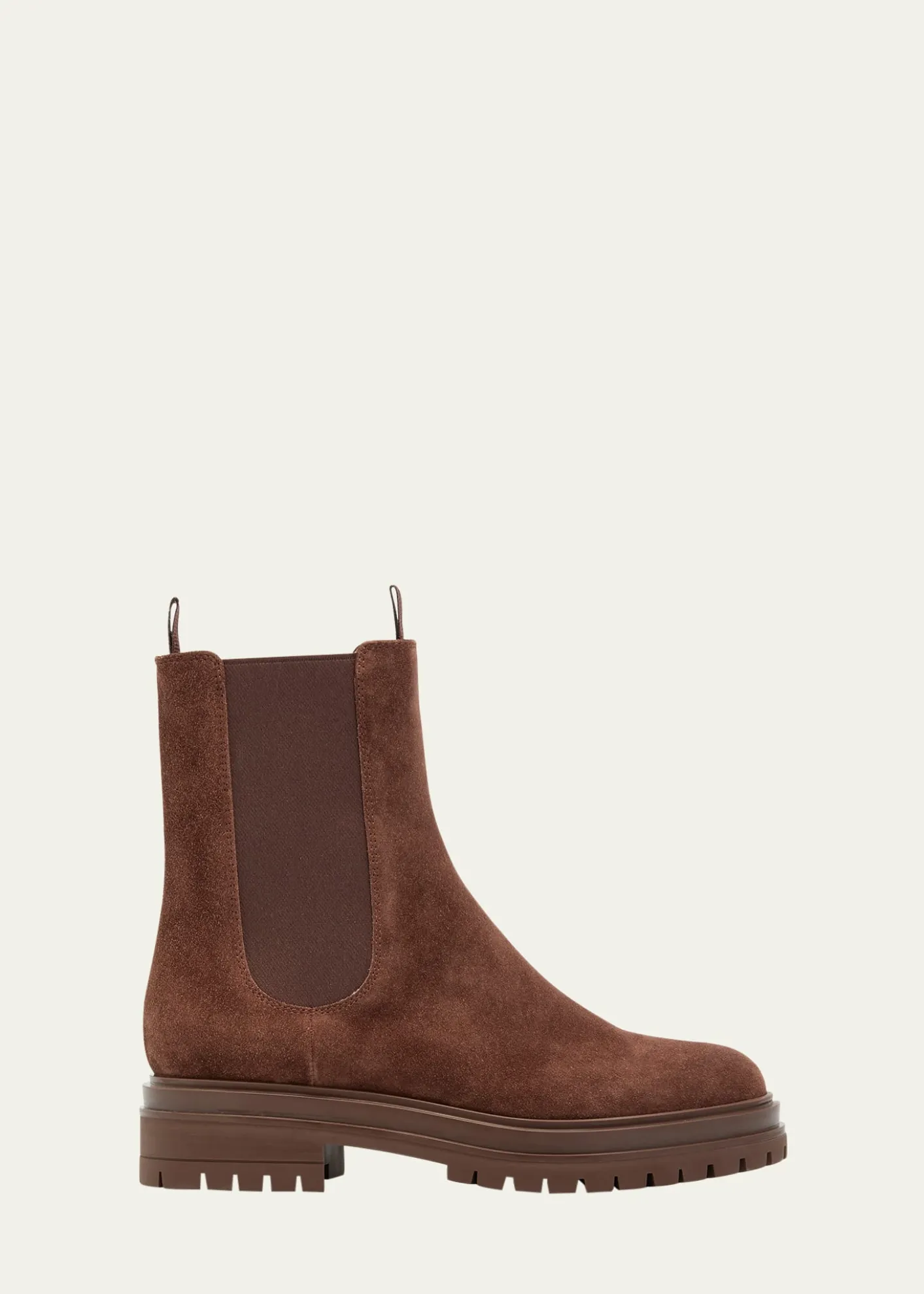 Gianvito RossiChester Suede Lug-Sole Chelsea Ankle Boots