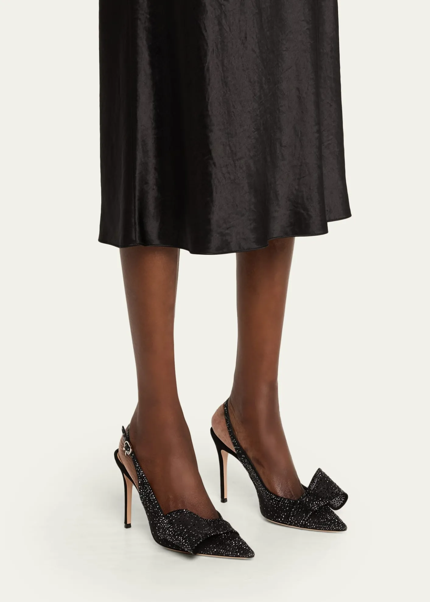 Gianvito RossiCrystal Organza Slingback Pumps
