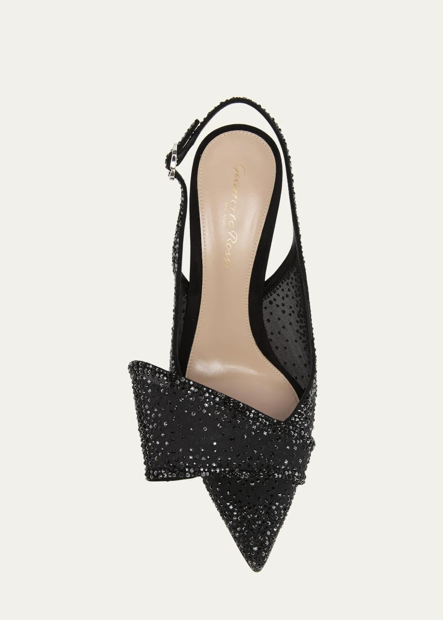 Gianvito RossiCrystal Organza Slingback Pumps