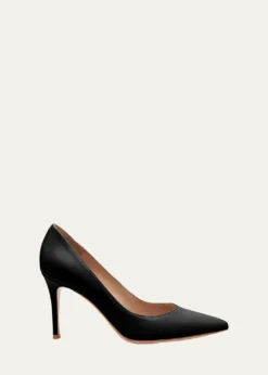 Gianvito RossiGianvito 85 Vitello Leather Point-Toe Pumps