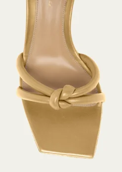 Gianvito RossiLeather Knot Ankle-Strap Sandals