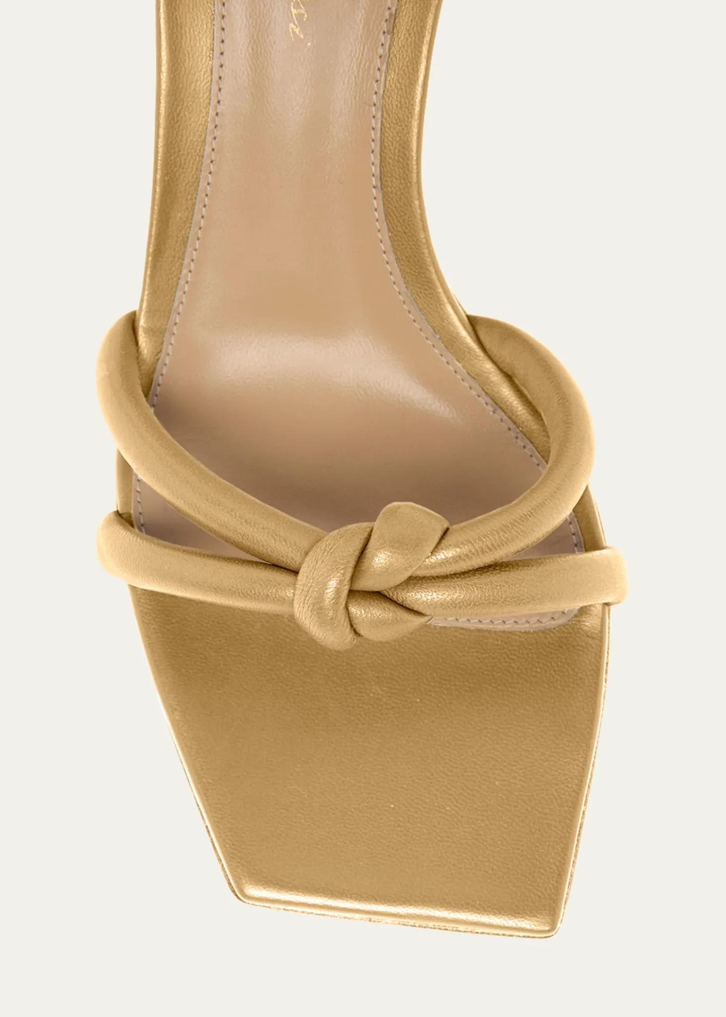 Gianvito RossiLeather Knot Ankle-Strap Sandals