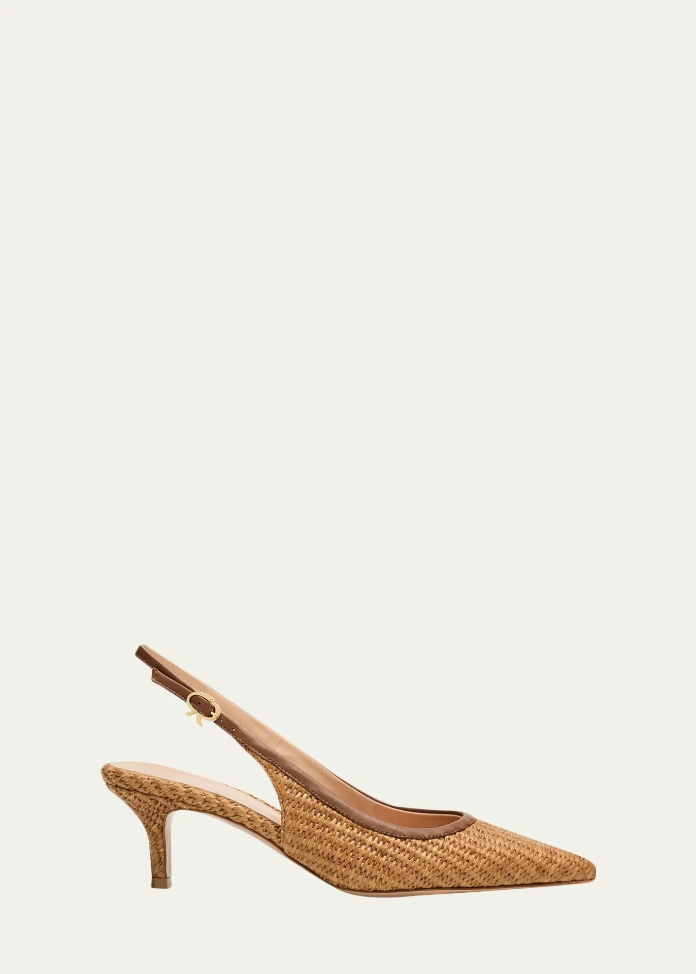 Gianvito RossiMarbella Raffia Slingback Pumps