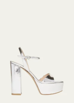 Gianvito RossiMetallic Ankle-Strap Platform Sandals