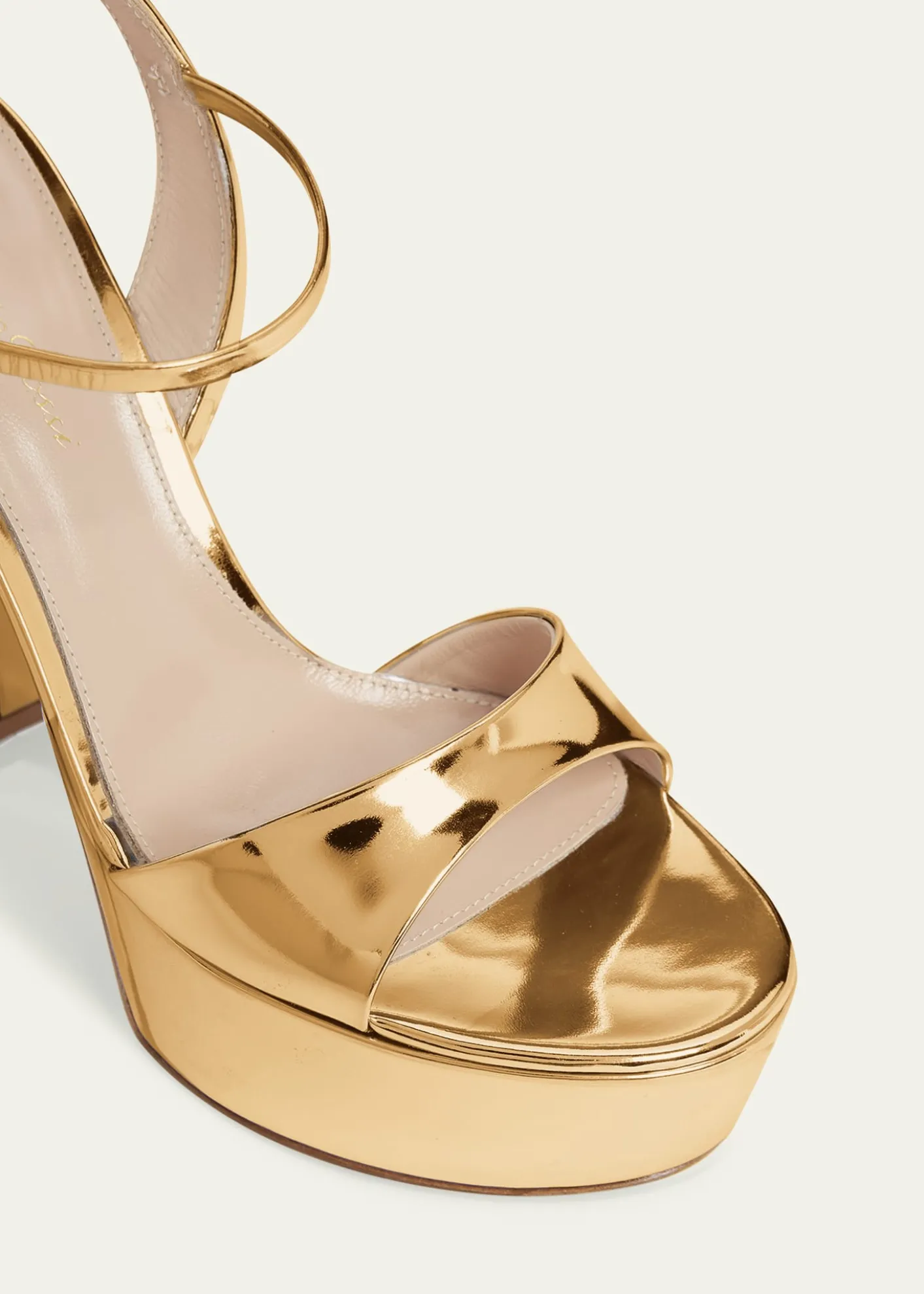 Gianvito RossiMetallic Ankle-Strap Platform Sandals