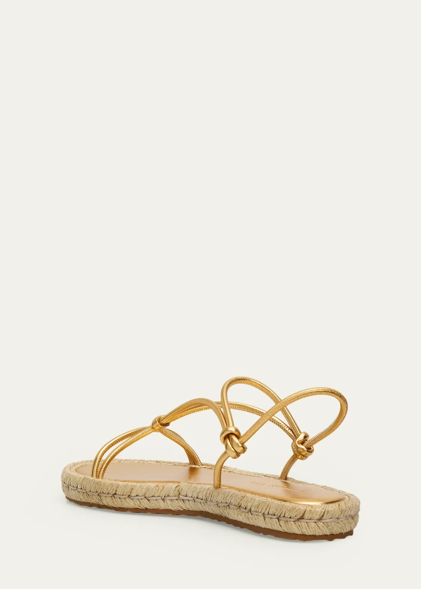Gianvito RossiMetallic Nappa Leather Espadrille Sandals