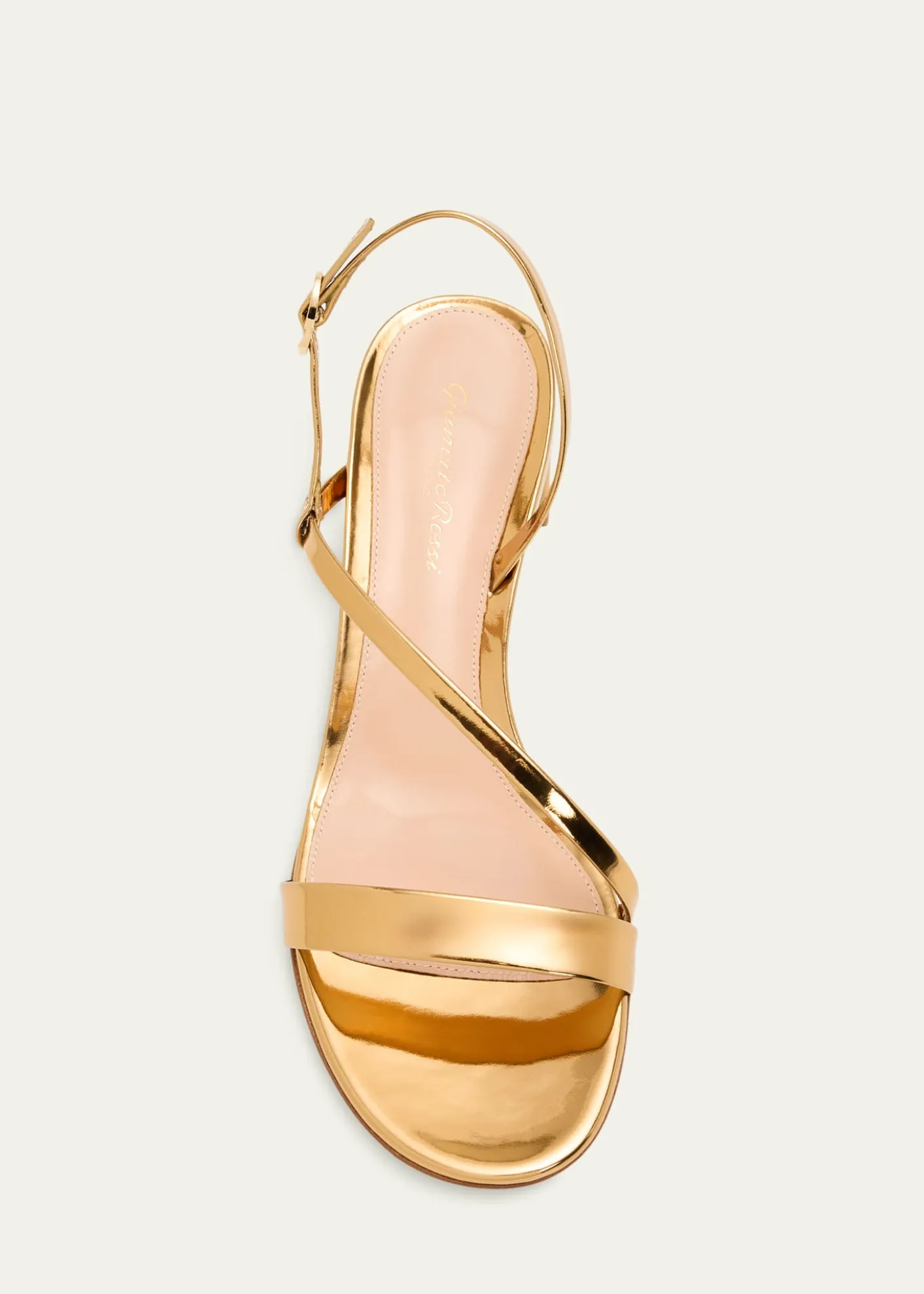 Gianvito Rossi45mm Betsy Metallic Leather Sandals