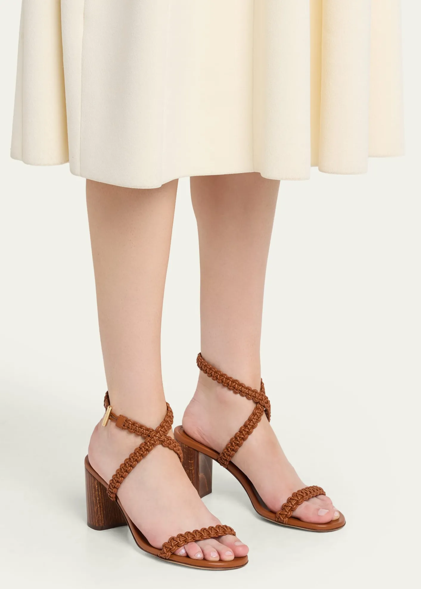 Gianvito Rossi70mm Braided Leather Sandals