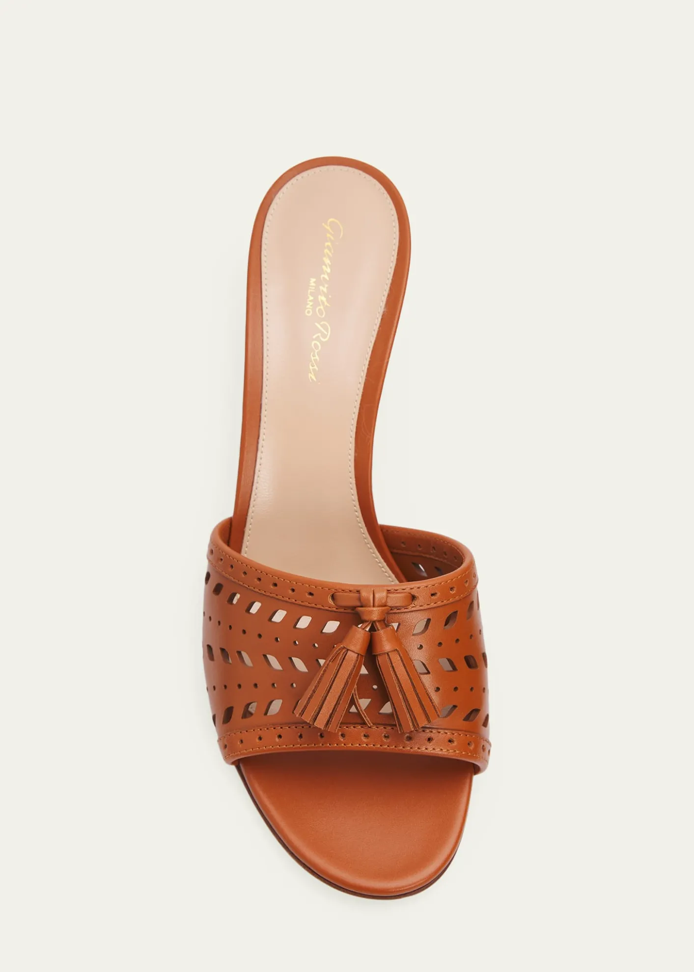 Gianvito Rossi70mm Cutout Leather Mule Sandals