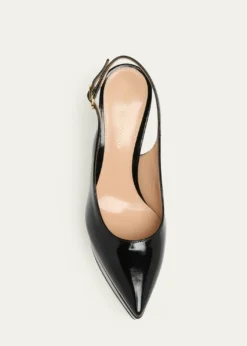 Gianvito Rossi85mm Dasha Patent Leather Platform Slingback Pumps