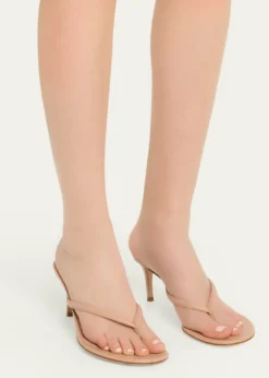 Gianvito Rossi70mm Nappa Leather Thong Sandals
