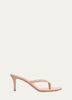Gianvito Rossi70mm Nappa Leather Thong Sandals