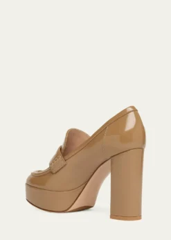 Gianvito Rossi70mm Patent Platform Penny Loafers