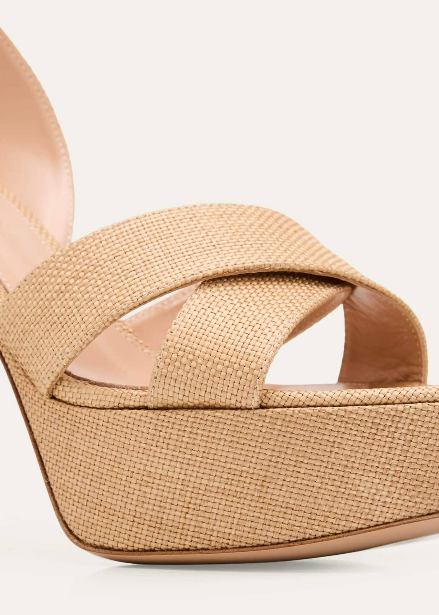 Gianvito Rossi70mm Raffia Platform Sandals