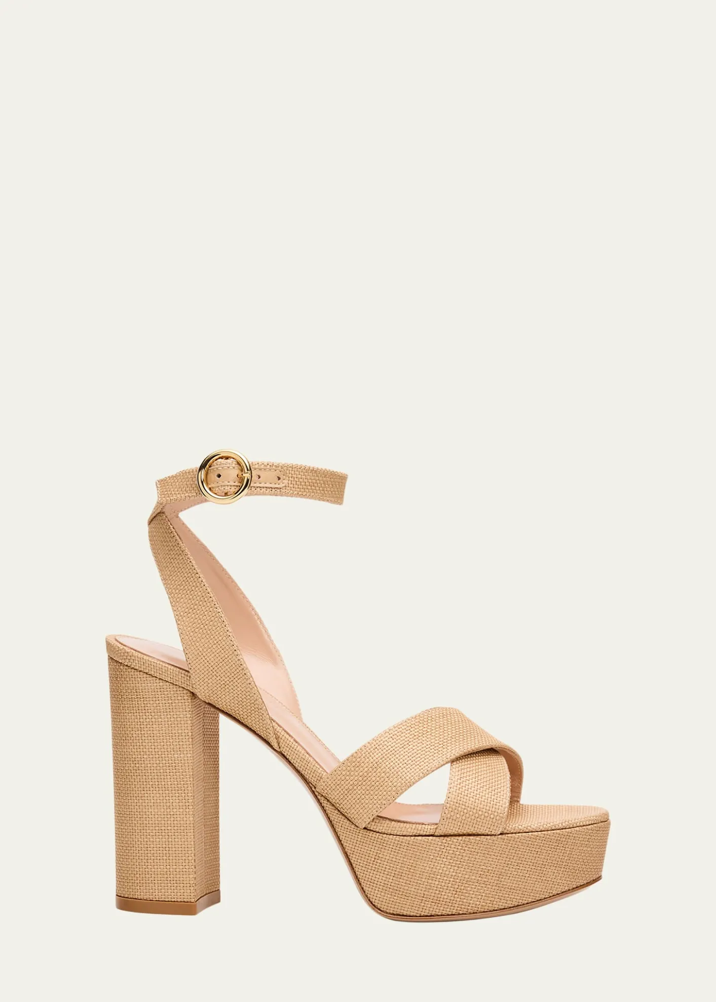 Gianvito Rossi70mm Raffia Platform Sandals